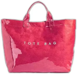 Stellaya Womens Letters Print Tote Bag, Women's PVC Kraft Paper Tote Bag, Large Shopping Hobo Handbag