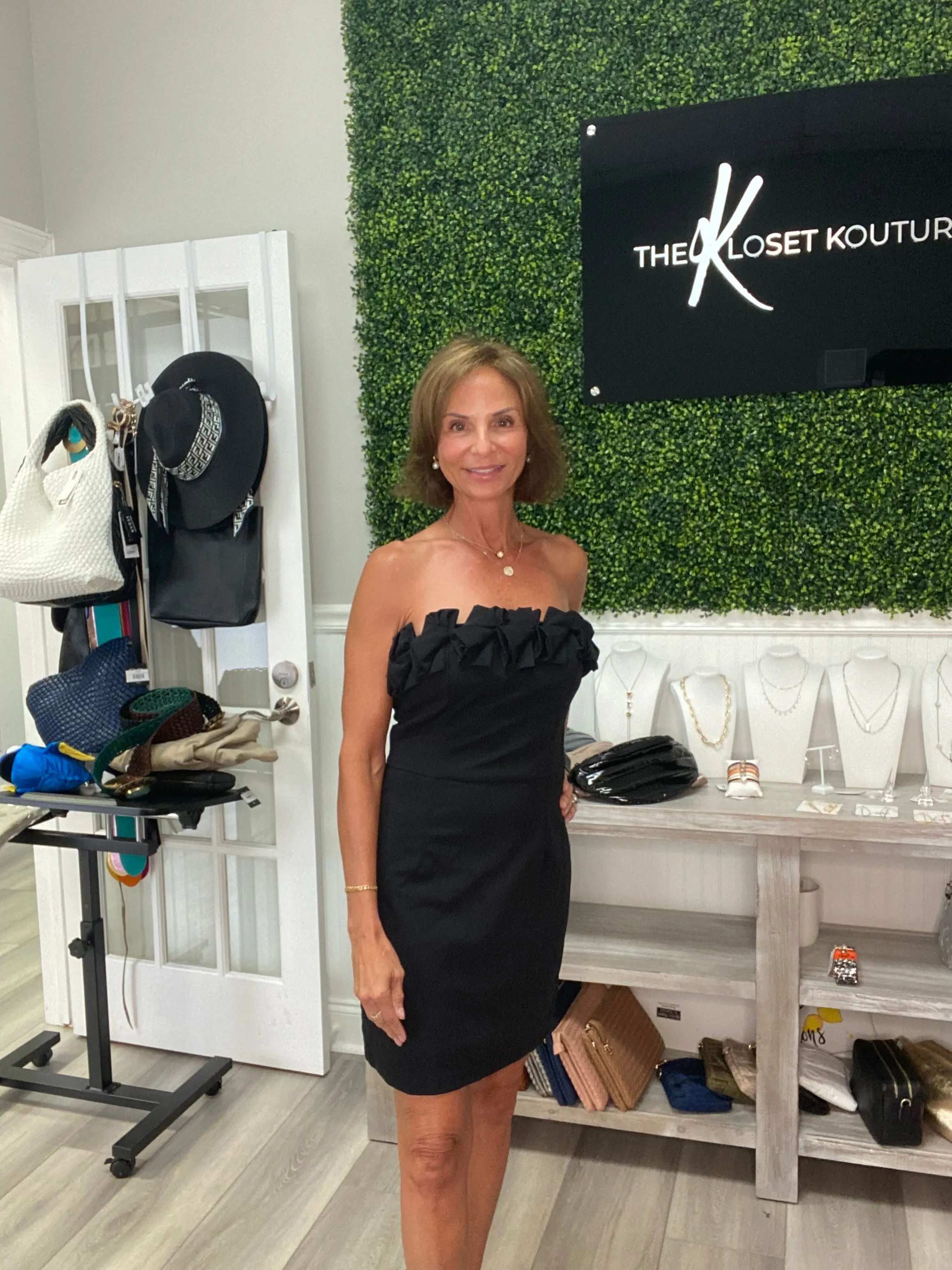 Strapless Dress with Ruffle
