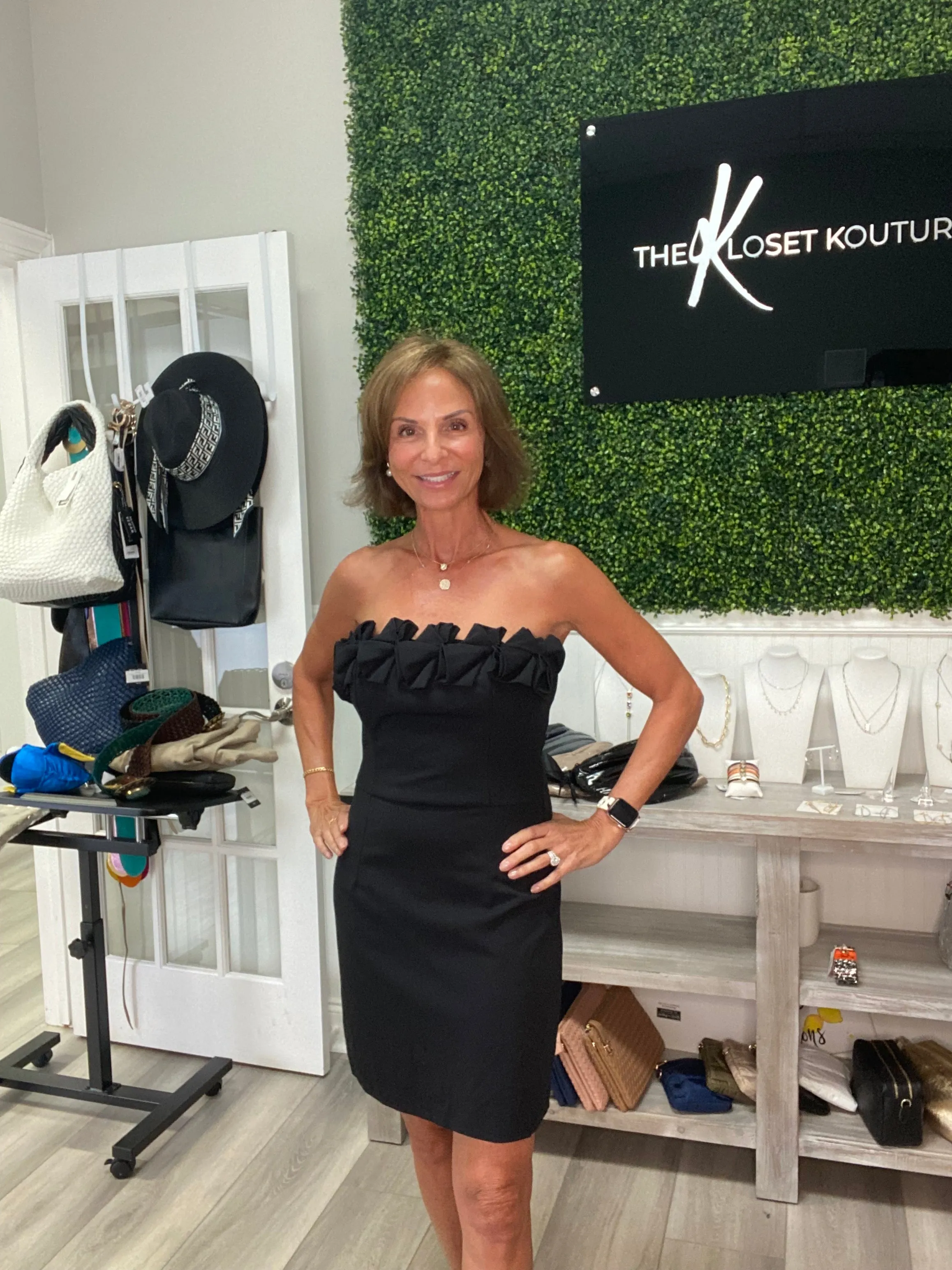 Strapless Dress with Ruffle
