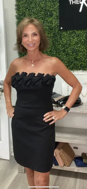 Strapless Dress with Ruffle