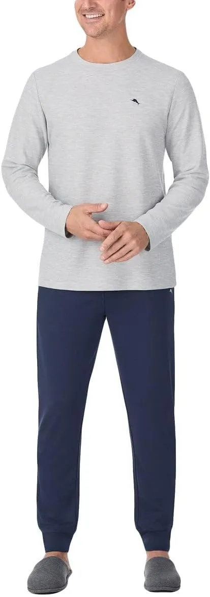 Tommy Bahama Mens 2-piece Relaxed Fit Logo Embroidered Lounge Set