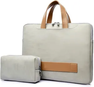 Tote for women Portable Briefcase Thin Notebook Bag Men Leather Waterproof Protection Case