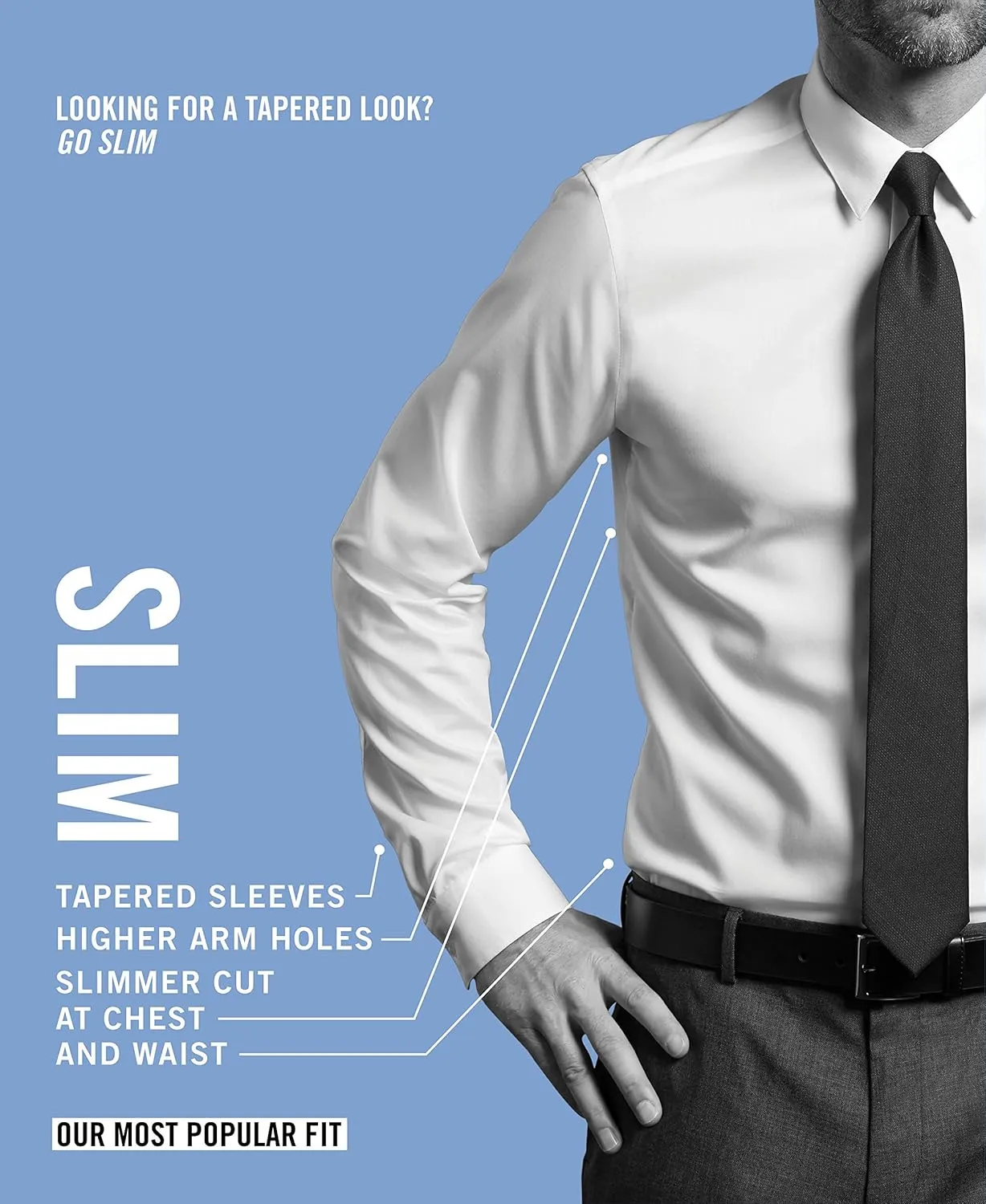 Van Heusen Men's Slim Fit Flex Collar Stretch Solid Dress Shirt - Amazon Exclusive