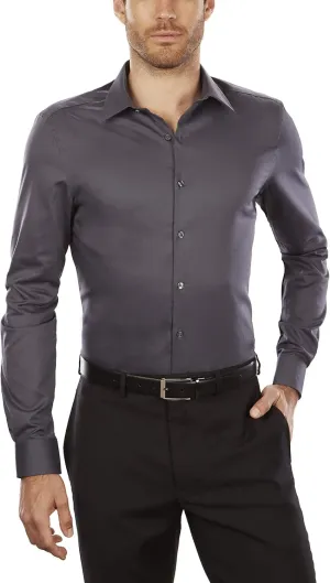 Van Heusen Men's Slim Fit Flex Collar Stretch Solid Dress Shirt - Amazon Exclusive
