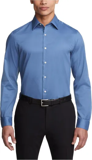 Van Heusen Men's Slim Fit Flex Collar Stretch Solid Dress Shirt - Amazon Exclusive
