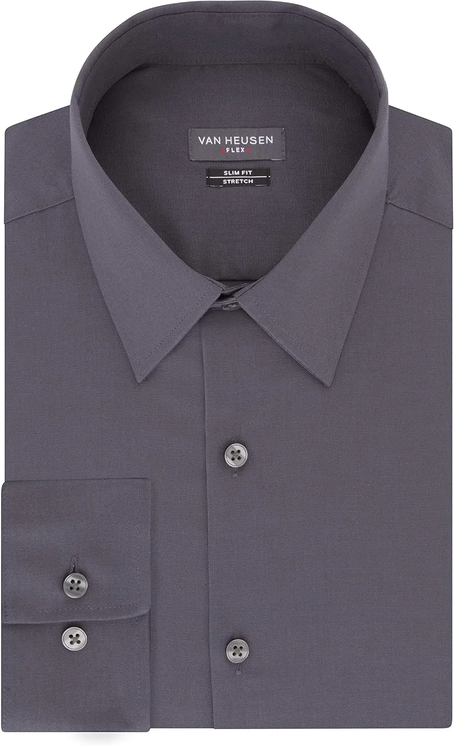 Van Heusen Men's Slim Fit Flex Collar Stretch Solid Dress Shirt - Amazon Exclusive