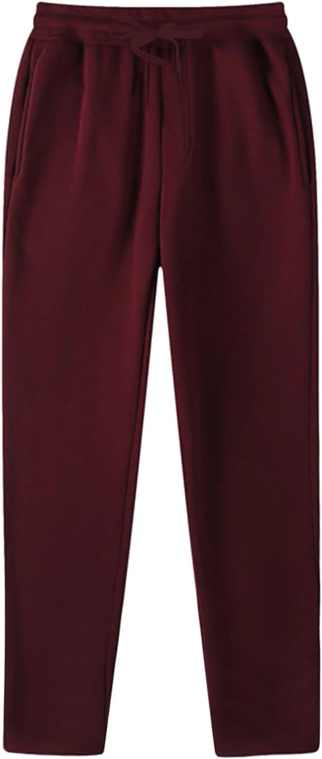 Vickyleb Men's Hiking Cargo Pants Relaxed Fit Drawstring Elastic Waist Sweatpants Sports Athletic Trousers with Pockets