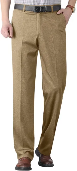 Vintage Dress Pants for Men Regular Fit Business Casual Pants Lightweight Dressy Golf Pants with Pockets