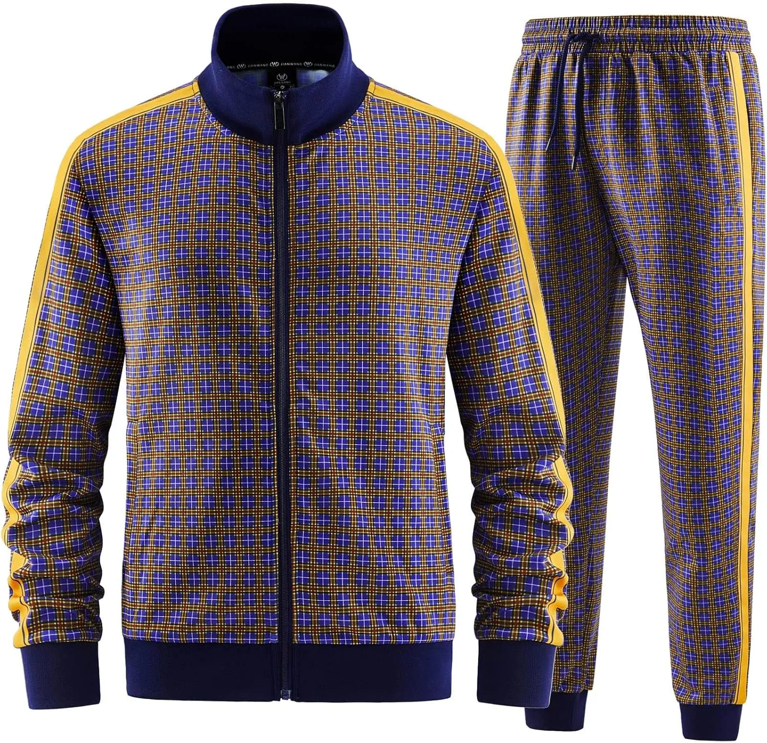 W JIANWANG Track Suits for Men Set Tracksuit Sweatsuits 2 Piece outfits