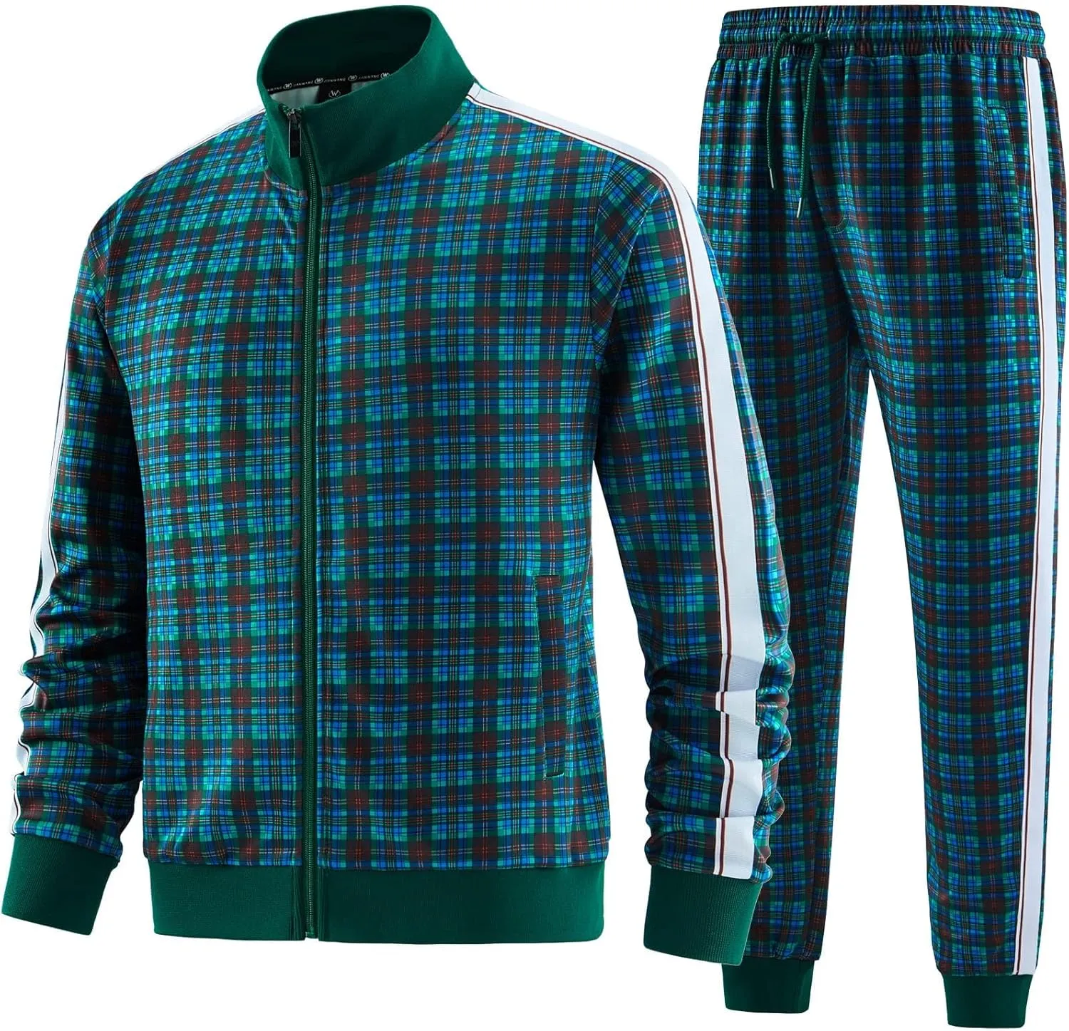W JIANWANG Track Suits for Men Set Tracksuit Sweatsuits 2 Piece outfits