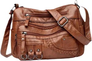 Women Shoulder Bag PU Leather Crossbody Bag Tote Bag for Work Party Gifts Spring