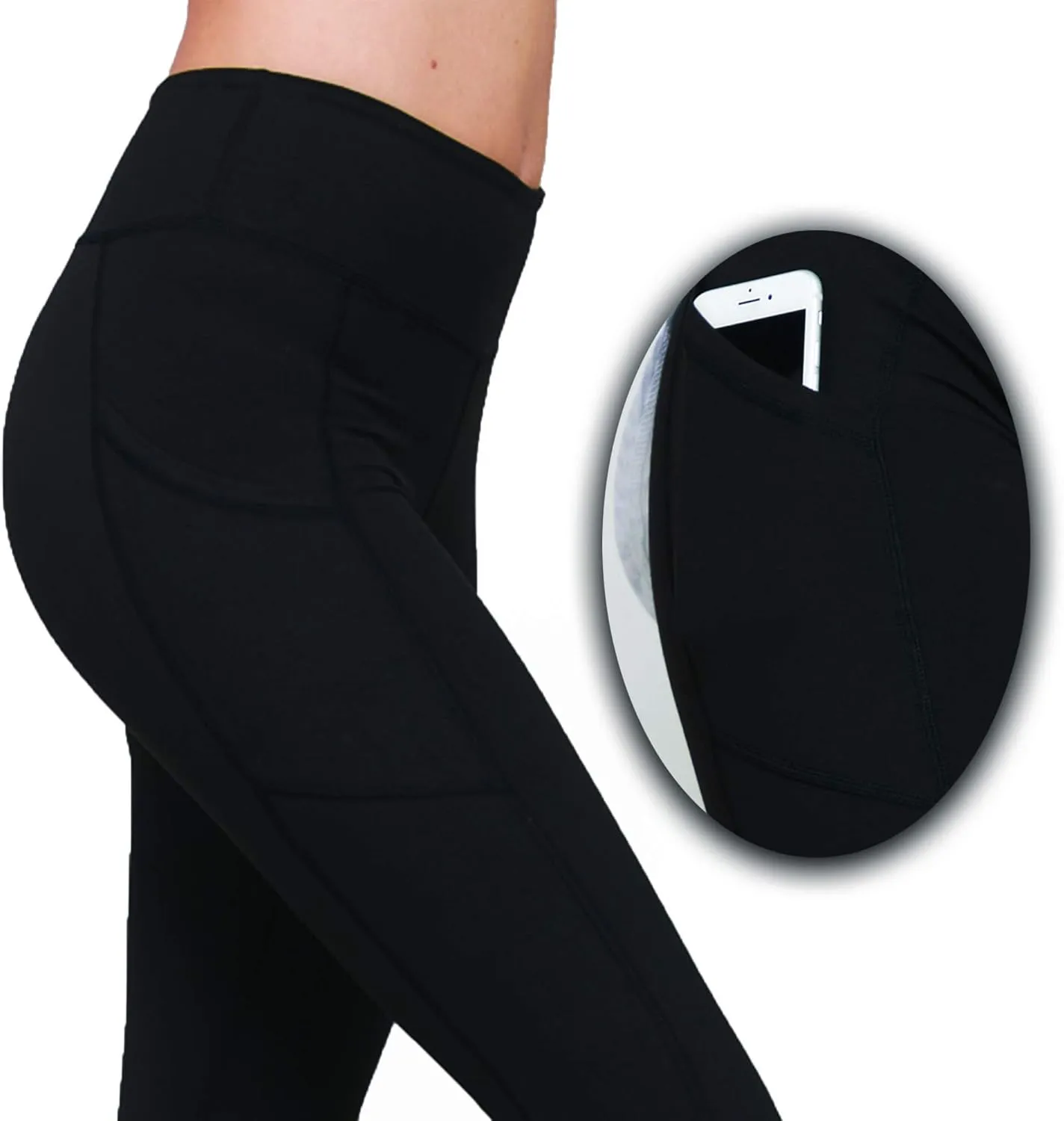 Women's Butter Leggings High Rise Athleisure Wear Yoga Pants with Side Pockets