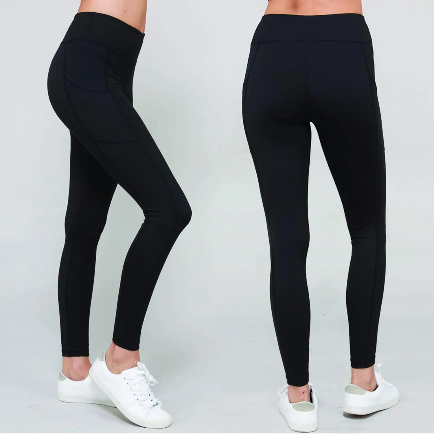 Women's Butter Leggings High Rise Athleisure Wear Yoga Pants with Side Pockets