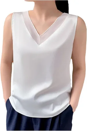 Women's Chiffon Camisole Lace Camisole Tops Women Women's V-Neck Vest