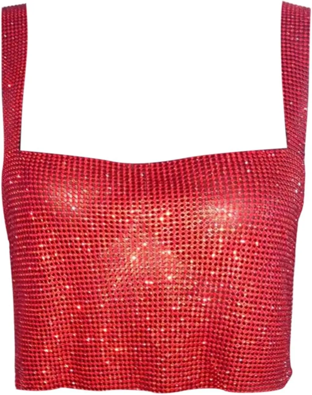 Womens Party Glitter Tank Top Cute Sequin Sparkly Club Crop Sleeveless Y2K Blouses Backless Camisole Going Out Shiny