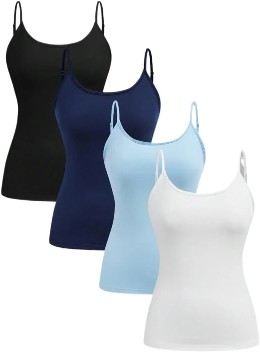 Womens Sleeveless Camisole Tank Tops Blouse Spaghetti Strap Casual Camisole Tank Tops
