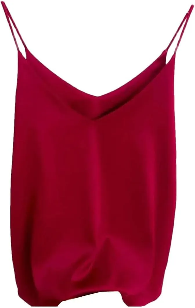 Women's Summer Camisole Slim Vest Sleeveless V-Neck Tank Tops Female Solid Tops