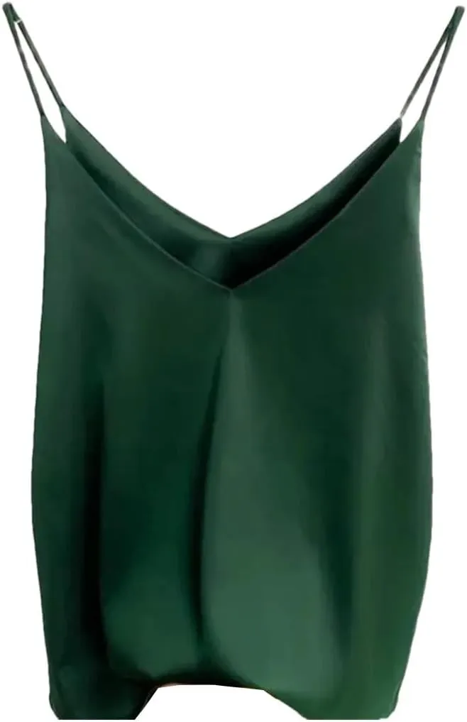 Women's Summer Camisole Slim Vest Sleeveless V-Neck Tank Tops Female Solid Tops