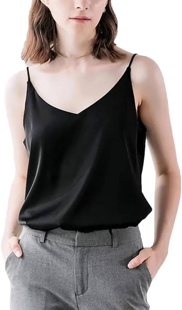 Women's Summer Camisole Slim Vest Sleeveless V-Neck Tank Tops Female Solid Tops