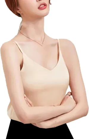Women's Summer Camisole Slim Vest Sleeveless V-Neck Tank Tops Female Solid Tops